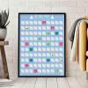 New 100 Yoga Poses Bucket List Scratch Poster