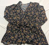 New Size 5XL Woman's Floral Blouse.