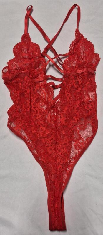 New sz Small Red Lace Teddy
