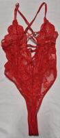 New sz Small Red Lace Teddy