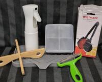 New Kitchen Accessories- Veggie Peeler, Ice Cube Molds, Slicing Aid +