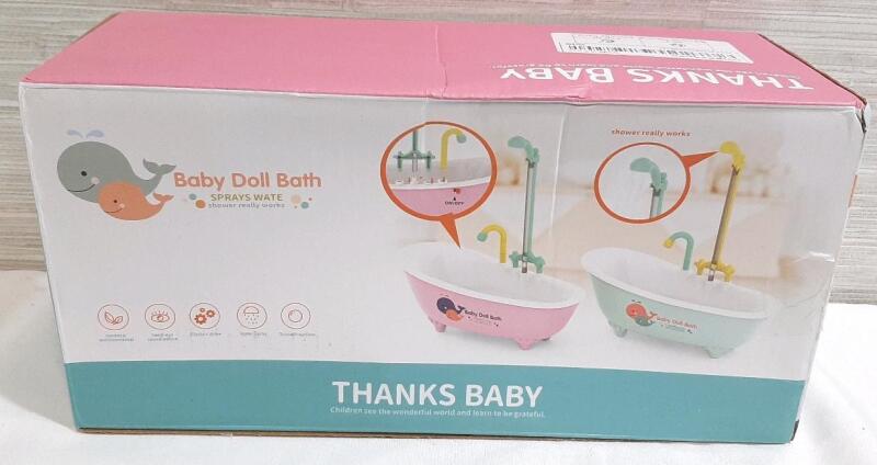 New Baby Doll Bath w/ Functional Tap