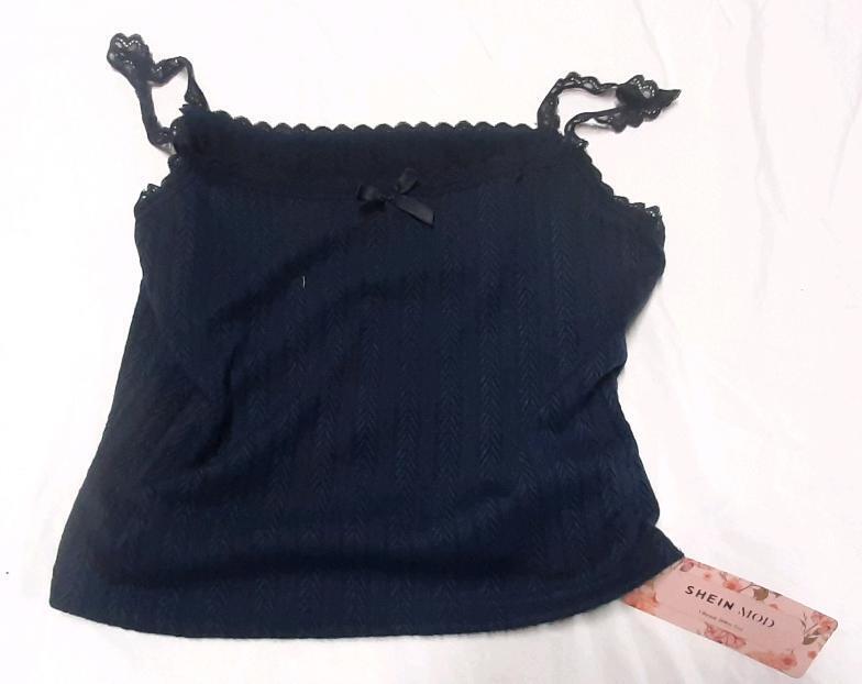 New Women's Sz. Large Lace Shoulder Strap Blouse