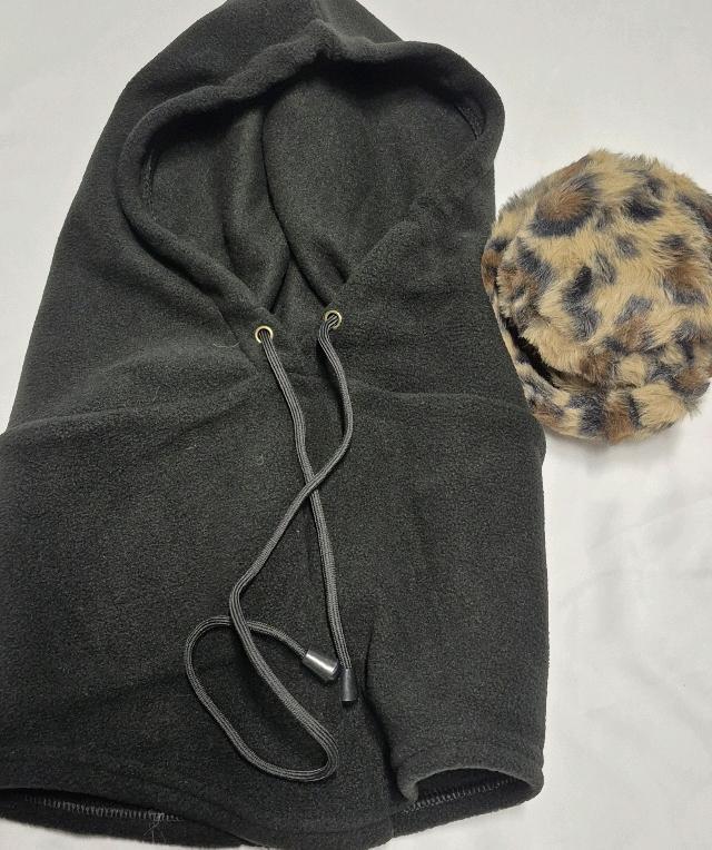 New Adult Balaclava Hat & Animal Print Ear Muffs