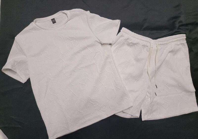 New Men's Sz. Medium Manfinity T-Shirt & Shorts Combo , White