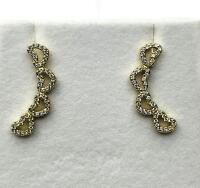 Gold Plated Sterling Silver CZ (0.75ct) Earrings, comes with appraisal $260.00.
