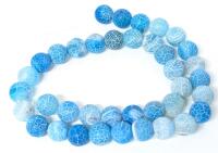 38 New Crackle Opaque Blue Frost Agate 10mm Beads
