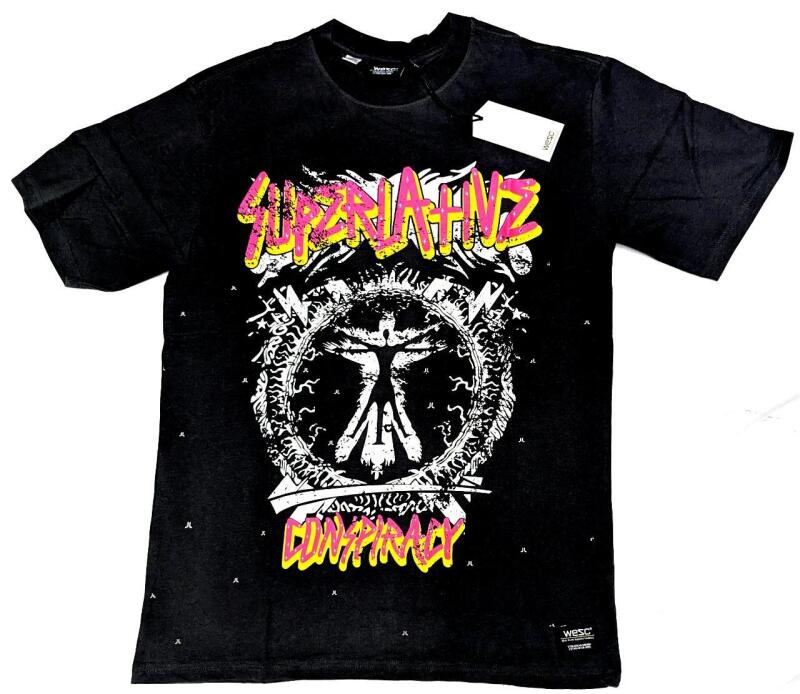 New Size LG Unisex WeSC Mason Super Soft SUPERLATIVE CONSPIRACY Oversized Fit, Crewneck, Washed Black, Retails Over $50