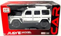New JIAYE Models Diecast Mercedes-Benz-Style G-Wagon 1:32 Scale, Pull Back Action, Lights & Sounds, Doors Open