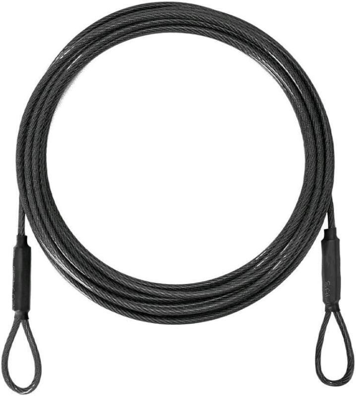New 1.8m Anti-Theft Vinyl Coated Braided Steel Security Cable with Looped Ends - Double Loop Safety Wire Rope for Luggage, Bikes...etc