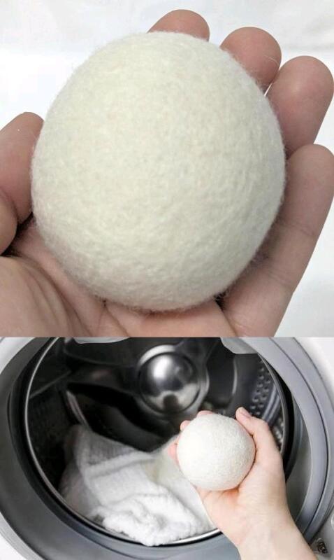 New Wool Dryer Ball, Natural, Reusable Alternative To Fabric Softener Sheets & Plastic Dryer Balls, 2.25" High