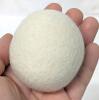 New Wool Dryer Ball, Natural, Reusable Alternative To Fabric Softener Sheets & Plastic Dryer Balls, 2.25" High - 2