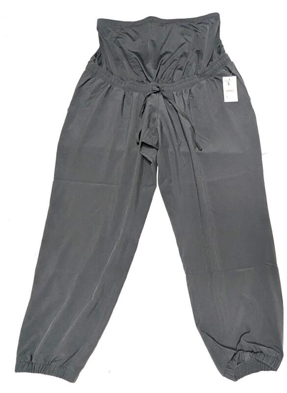New Size XL Maternity Women's Drawstring Scrub Jogger Pants, Color: Metal Night