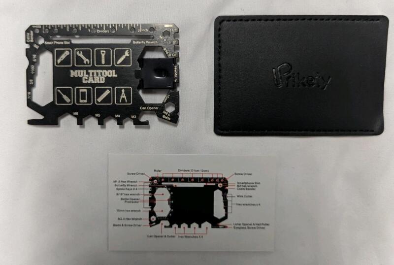 New: Card Size Multi tool and Case - 3" x 2" - Back Clip