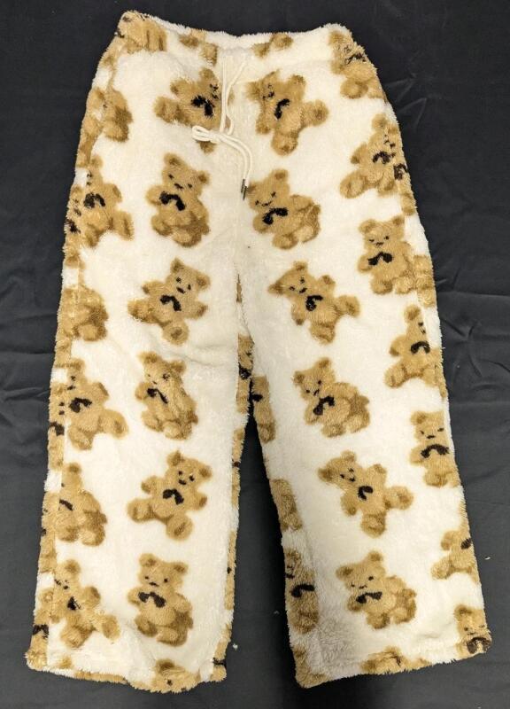 New: Women's Size L - Fuzzy Teddy Bear Pajama Pants