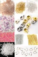 New Jewelry Making Supplies: Sterling Silver U-Shape Guard Loop Thread Protectors, Flat Head Pins 50mm, Stainless Steel Positioning Stop Spaces, Beads, Shepherd Earring Hooks + More
