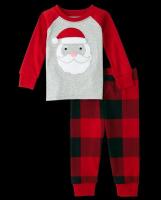 New Size 6-9 Months Baby PJ PLACE 2-Piece Christmas Santa Face Pajama Set
