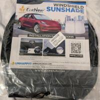 New EcoNour Tesla Windshield Sunshade | 240T Polyester Shield for Model 3/Y | Superior UV & Heat Protection.