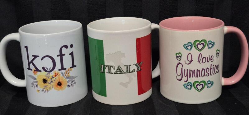 3 New Ceramic Mugs