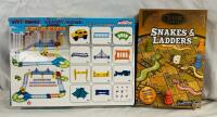 2 Kids Games/Toys, Includes Montoy City Track and Snakes and Ladders - See Description