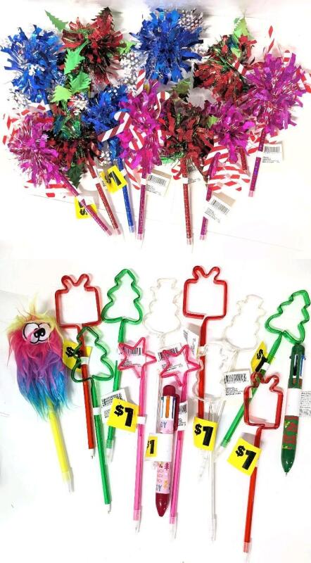 25 New Christmas-Themed Ballpoint Pend, Makes Great Stocking Stuffers!