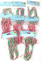 48 New Plastic Candy Cane Christmas Ornaments, 5.5" Long, 8 Packs of 6