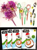 4 New STAR WARS Coloring And Activity Books + 12 Ballpoint Pens (Including 2 Of Those Great 6-Color Multi-Pens)