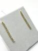 Gold Plated Sterling Silver CZ (1ct) Drop Style Earrings, With Appraisal $250.00.