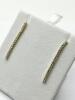 Gold Plated Sterling Silver CZ (1ct) Drop Style Earrings, With Appraisal $250.00. - 2