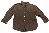 New Size 1XL Women's Corduroy Button-Up Long-Sleeve Top