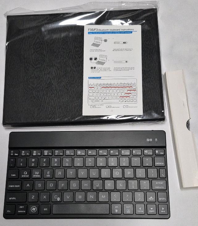 New Dingrich F3S/F3 Bluetooth Keyboard with Case - See Description for Measurements