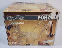 Duralex 18pc. Clear Glass Punch Bowl & Glasses Set .