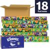 Kleenex Ultra Soft Facial Tissues, 18 Flat Boxes, 120 Tissues per Box, 3-Ply (2,160 Total), Packaging May Vary