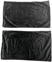 2 New Buttery Soft Black Velvet Rectangular Throw Pillowcases With Zippered Openings, 12" &times; 21" Long