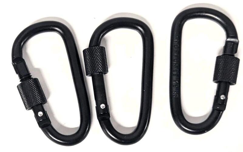 3 New 3" Long Locking Carabineers