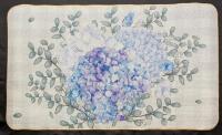 New Artoid Mode Textured Hydrangea Print Indoor Outdoor Mat With Non-Slip Backing, 17" &times; 29"