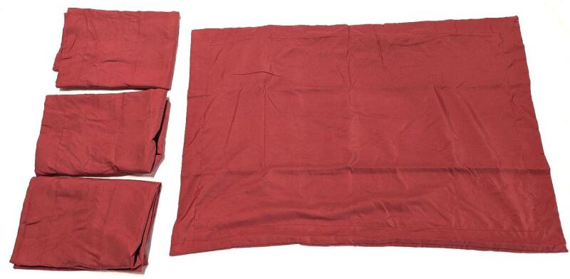 New 4pc Queen Size YiYe Burgundy Double Brushed Microfiber Pillow Shams 33" &times; 23.5" Each