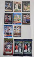 MLB Baseball Trading Card Lot . 2022 Topps Sealed Wax Pack , 2025 Panini Donruss Sealed Wax Pack &times;2 & Eight (8) 1991-92 Trading Card Singles