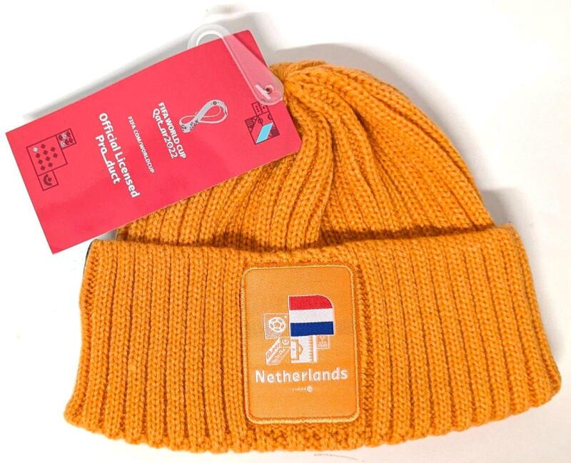 New O/S Boys FIFA World Cup NETHERLANDS NATIONAL TEAM Qatar 2022 Officially Licensed Knitted Tuque
