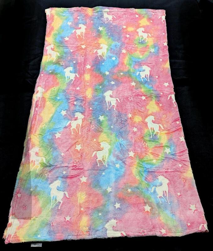 New Magical Rainbow Unicorn Throw Blanket, 60" &times; 50"