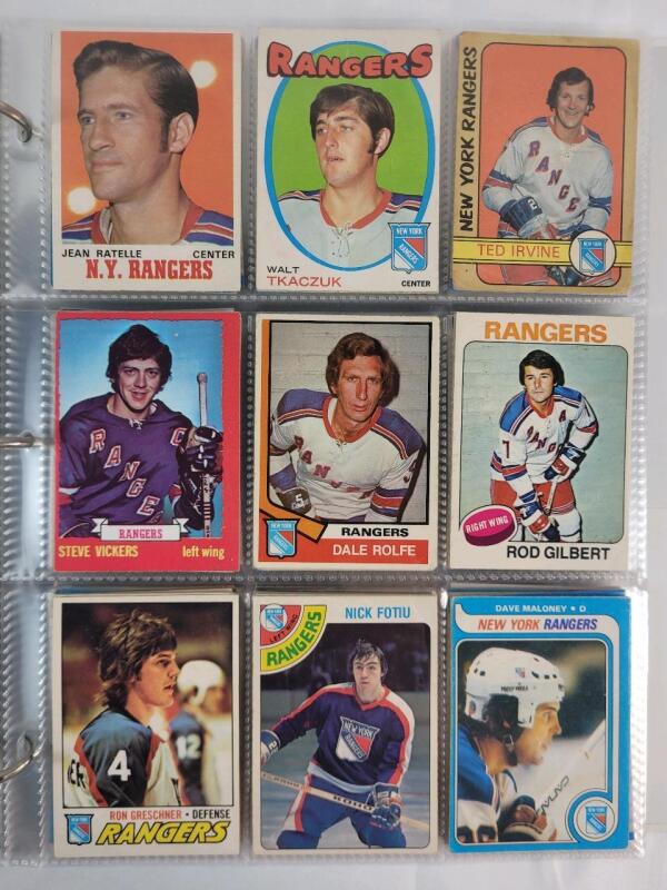 1970 - 2024 New York Rangers NHL Hockey Trading Card Singles , 207 Trading Cards