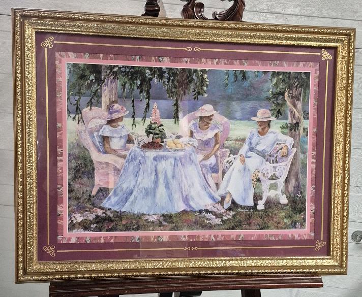 Vintage Framed Print - Signed Hamboa 22.25 by 29.5"