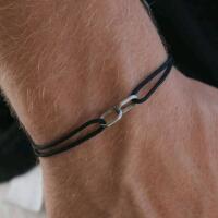 New SAMOS JEWELRY "Pinrang" Sweat & Salt Water-Proof Adventure-Inpired Nylon & Stainless Steel Link Bracelet, Retails Over $80!!