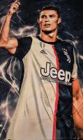 New HD Print Cristiano Ronaldo Fleece Blanket - 58 by 98"