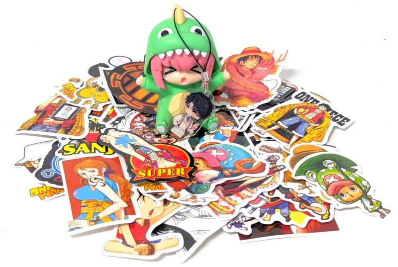 New ANIME! 45+ One Piece Stickers (Up To 2.75" Long) , 3.5" Tall Bocchi Za Roku! PVC Figure & Love and Deepspace LI Zayne Acrylic Cellphone Charm 1.5"