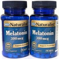 2 New Rexall MELATONIN 390mcg Dietary Supplement For Sleep, 75 Tabs Each, EXP 03/2026