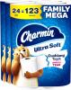 New - 24 Rolls Charmin Ultra Soft Toilet Paper, Family Mega Roll with Cushiony Touch