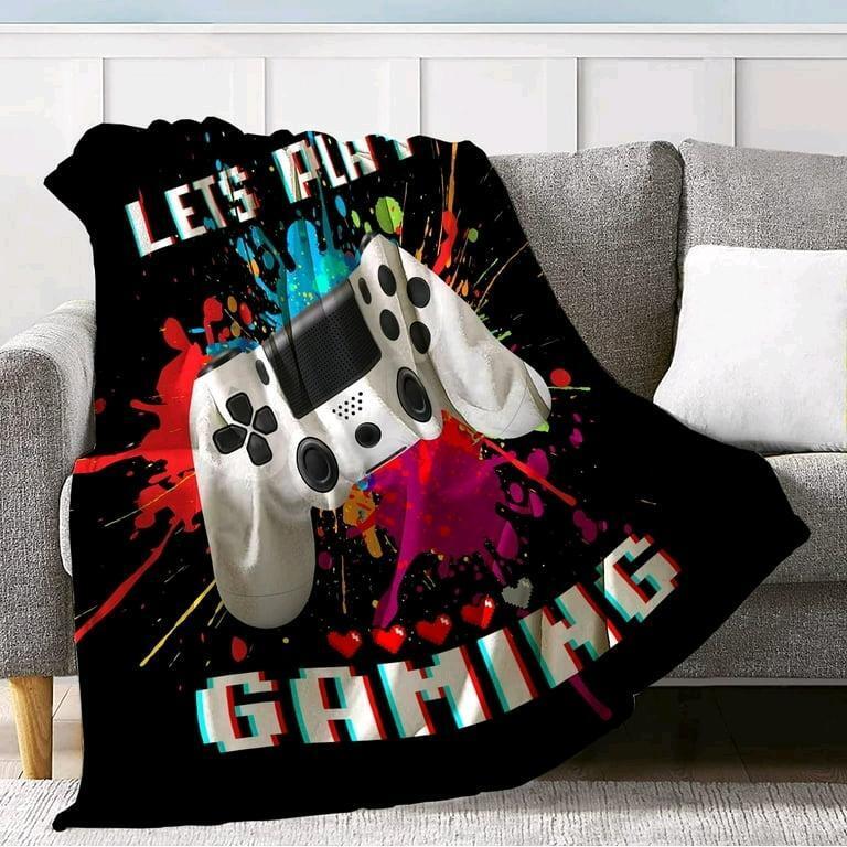 New Minky Soft "Let's Play Gaming" Throw Blanket 50" &times; 60"