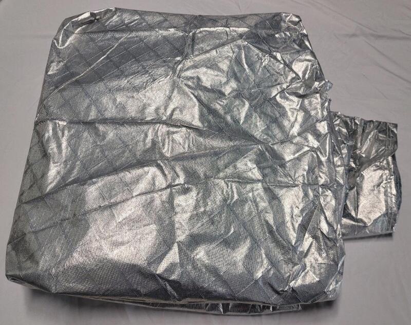 88"&times;140" Silver Reflective E-Bike Cover w/Tie-Down Straps