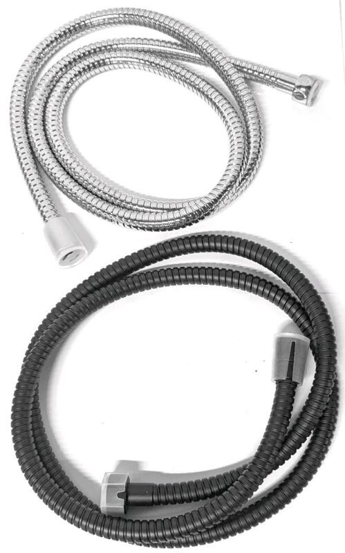 2 New Stainless Steel Flexible Shower Hoses, 58" Long Each